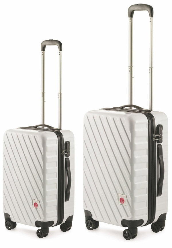 Set 2 Valigie Trolley Rigide in Policarbonato 4 Ruote TSA Soriani Bianco online