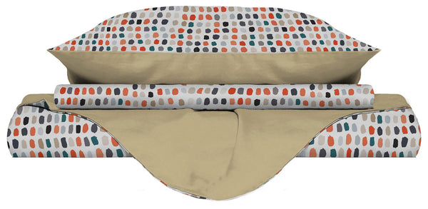 Copripiumino Double Face con Federe Stampato Sketch Varie Misure prezzo