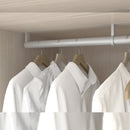 Set 2 Bastoni Appendiabiti per Armadi Rotondi 95 cm in Alluminio Emuca Grigio Metallizzato