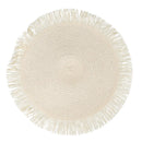 Set 4 Tovagliette con Frange Ø38x0,3 cm  in Carta effetto Juta VdE Tivoli 1996 Shades of Chocolate