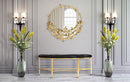 Specchio Farfalle Round New Ø91x3x94 cm in Ferro Oro