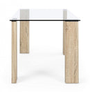 Tavolo New Arley Nature 140x80 Fisso in Vetro