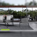 Set  da Giardino  2 Poltrone un Divano e Tavolino Nora in Alluminio