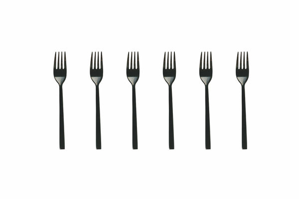 Set 6 Forchette Dessert in Acciaio Nero Villa d'Este Home Tivoli Lexington sconto