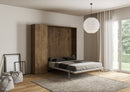Letto 1 Piazza e Mezzo a Scomparsa Salvaspazio Kentaro H210 cm Marrone