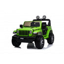 Macchina Elettrica per Bambini Fuoristrada Jeep Wrangler Rubicon 12V con Telecomando Verde