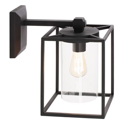 Applique in Basso da Esterno E27 in Alluminio Sovil Nero