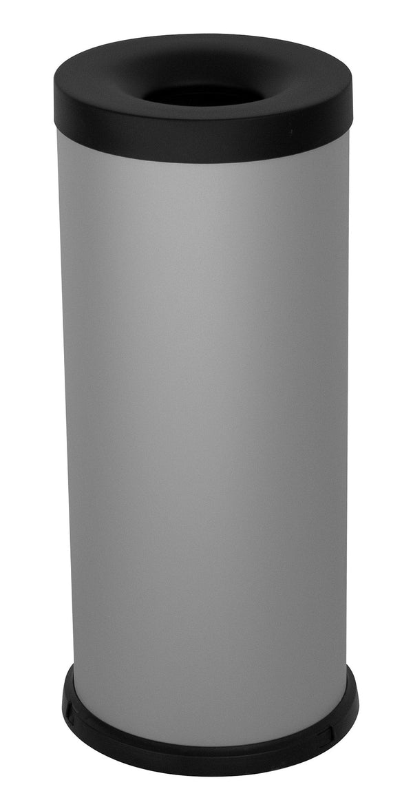 Pattumiera Gettacarte Ø25xh60 cm Autoestinguente In Acciaio Verniciato Grigio prezzo