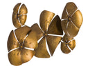 Pannello Flower Oroy 94x6x50 cm in Ferro Oro