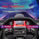 Go Kart Elettrico per Bambini 24V 12km/h con Seggiolino Regolabile Rosso  