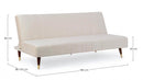 Divano Letto 3 Posti 180x88x82 cm Alma in Velluto