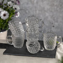 Set 6 Tazzine da Caffè Ø6x7 cm in Vetro Trasparente VdE Tivoli 1996 Geometrie