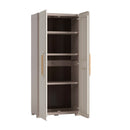 Armadio da Esterno 3 Ripiani 80x45x180H cm in Plastica Keter Groove Alto Sabbia/Beige