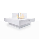 Camino a Bioetanolo da Pavimento 70x70x35 cm Panarea Bianco