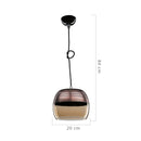 Lampada a sospensione Punto  diffusore bicchiere rovesciato