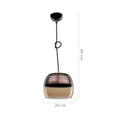 Lampada a sospensione Punto  diffusore bicchiere rovesciato