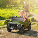 Macchina Elettrica per Bambini Licenza Ufficiale Land Rover Defender 12V con Telecomando Verde  