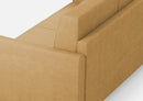 Divano 2 Posti 158x85x85 cm Karay in Tessuto Ocra