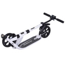 Monopattino per Ragazzi Pieghevole Regolabile 95-105 cm Bianco e Nero 
