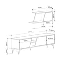 Mobile TV 1 Anta e Mensola 48x35,6x180 cm in MDF Fiona Antracite