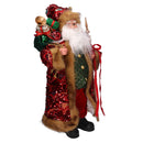 Babbo natale in tessuto paillettes rosso cm xh45