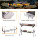 Barbecue a Carbone Carbonella Pieghevole Portatile in Acciaio 