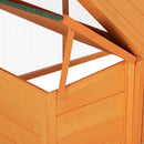 Pollaio da Giardino per 4-8 Galline con Rete Metallica e Tetto Apribile 240x112,5x76 cm in Legno Arancione