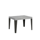 Tavolo Allungabile 110-194x70x77 cm Flame Cemento e Antracite