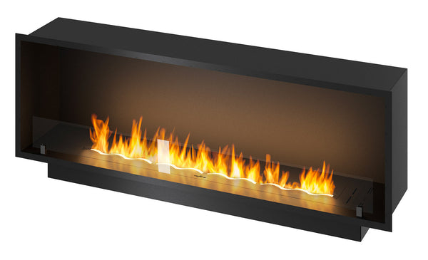 acquista Camino a Bioetanolo da Incasso 154,4x59,4x30 cm Inside 1500 Slim Nero con Vetro