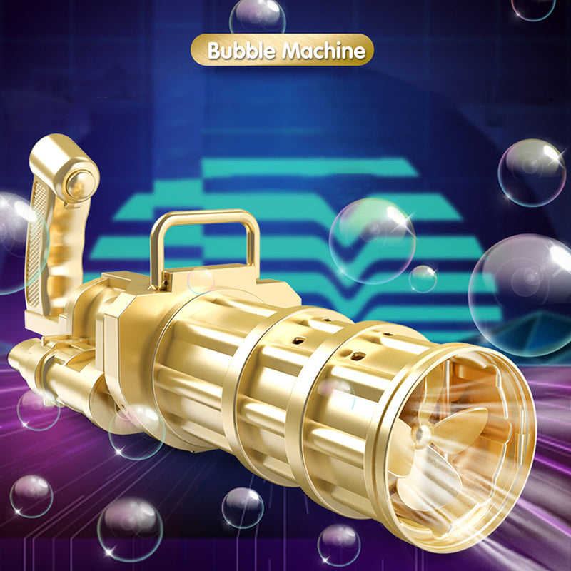 Pistola Bolle di Sapone Automatica Ba Batterie Bubble Gun Oro