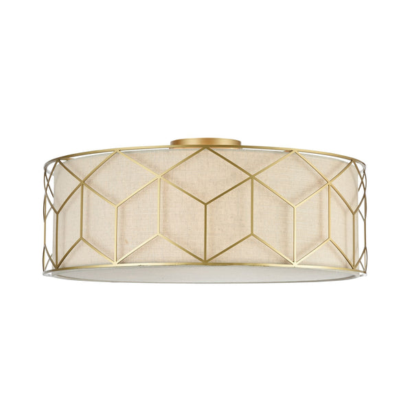 Plafoniera House in Metallo Messina Oro sconto