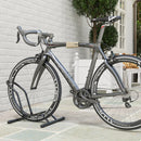 Cavalletto Portabici per Pneumatici in Acciaio 59x41x38 cm Nero 