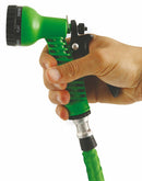 Tubo Pompa Canna dell'Acqua Estensibile 30 mt con Pistola Soriani Gardenlike Verde