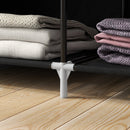 Armadio in Tessuto Portatile 103x43x162,5 cm Appendiabiti e 6 Ripiani Nero 