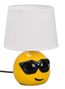 Lampada da Tavolo da Interno Attacco E14 in Ceramica Bianco 