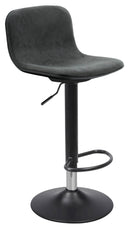 Sgabello con Alzata a Gas e Seduta Girevole in Similpelle Motti Boyd Nero