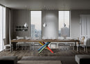 Tavolo Allungabile 130-390x90x77 cm Volantis Premium Noce Telaio 4B 