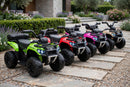 Quad Elettrico per Bambini Safari 6V con Bauletto Posteriore Blu