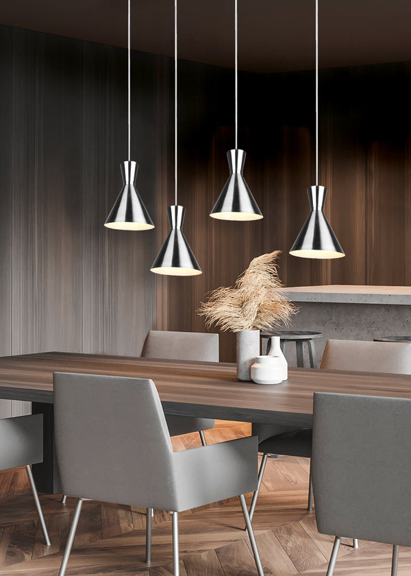 Lampada a Sospensione da Interno E27 in Metallo Nickel Opaco sconto