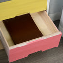 Comodino in Legno Colorato 3 Cassetti 30x34x51 cm 