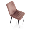 Set 4 Sedie 44x50x88 cm in Velluto Rosa