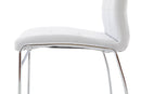 Set di 4 Sedie in Similpelle Morbida 85x55x50 cm TFT DC Bianco