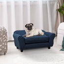 Cuccia Divanetto per Cani Piccola Taglia 74x41x32,5 cm  Blu Scuro