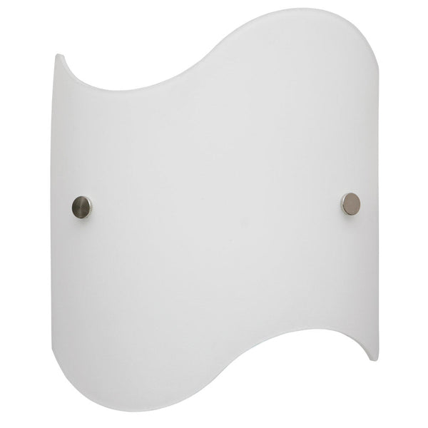 Applique 1xE27 Finali Cromo Vetro Lastra Bianco E-Energy Elda sconto