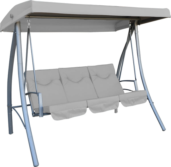 online Dondolo 3 Posti da Giardino 198x125x178 cm in Acciaio e Poliestere Grigio Scuro