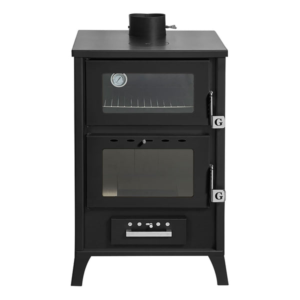 Stufa a Legna con Forno 22 KW 50,5x58,5xH91,5 cm Marika Nera sconto