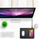 Tappetino per Mouse 28x21 con Base di Ricarica Wireless Nero