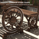 Set Tavolo e 2 Panchine da Giardino in Legno di Pino