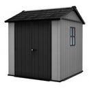 Casetta Box da Giardino 230x223,8x246 cm Newton Plus 757/775 Doppia Opzione Montaggio in Resina Evotech+ Grigio  cm