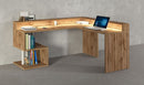 Scrivania Angolare a Giorno 182x160x60x92,5h cm Esse Rovere Wotan  